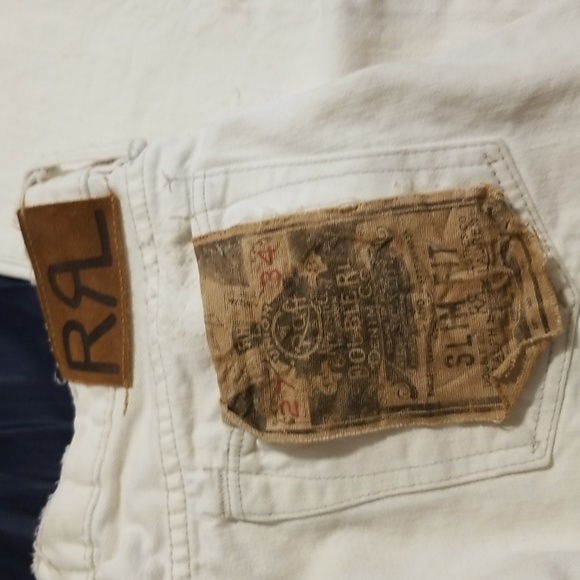 Ralph Lauren Slim Fit NWT White RRL 27x34 Vintage Distressed - Picture 9 of 17